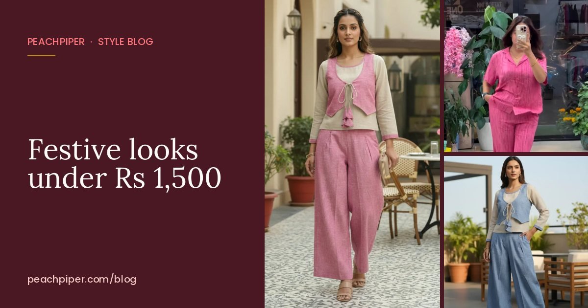 Festive looks under ₹1,500: how to look dressed-up this season without overspending – Peach Piper style blog